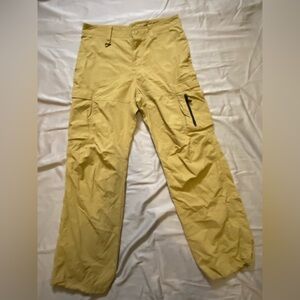 Nike Yellow Cargo Pants for Outdoor Adventures Size Medium